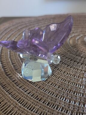 Simon Design Purple Crystal Butterfly Figurine
